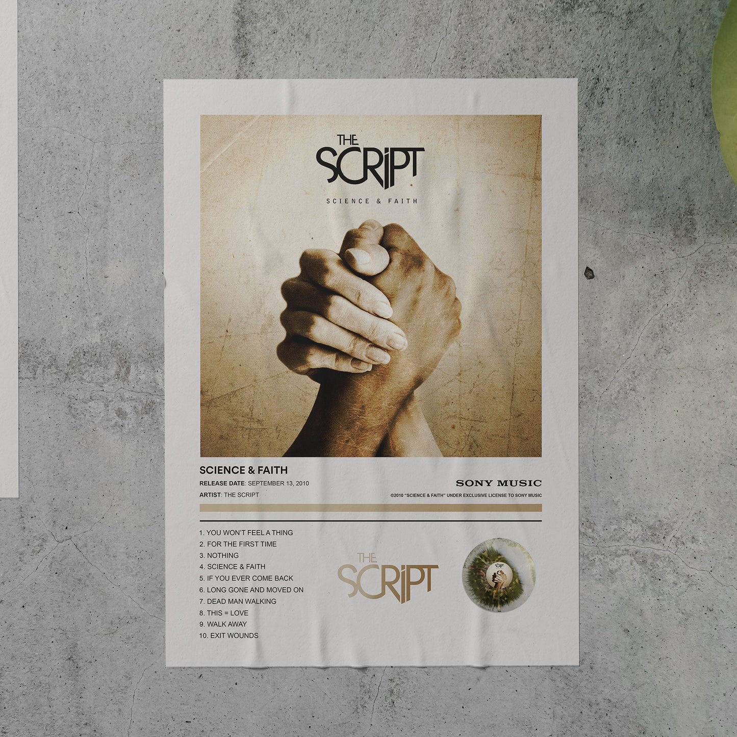 The Script SCIENCE & FAITH Album Poster