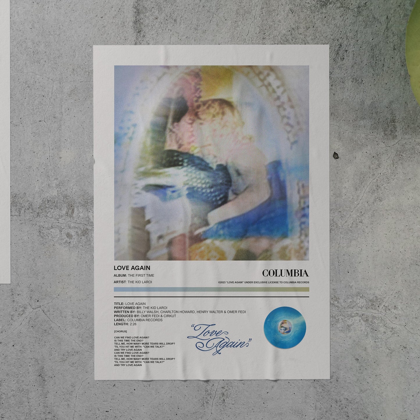The Kid LAROI LOVE AGAIN Single Poster