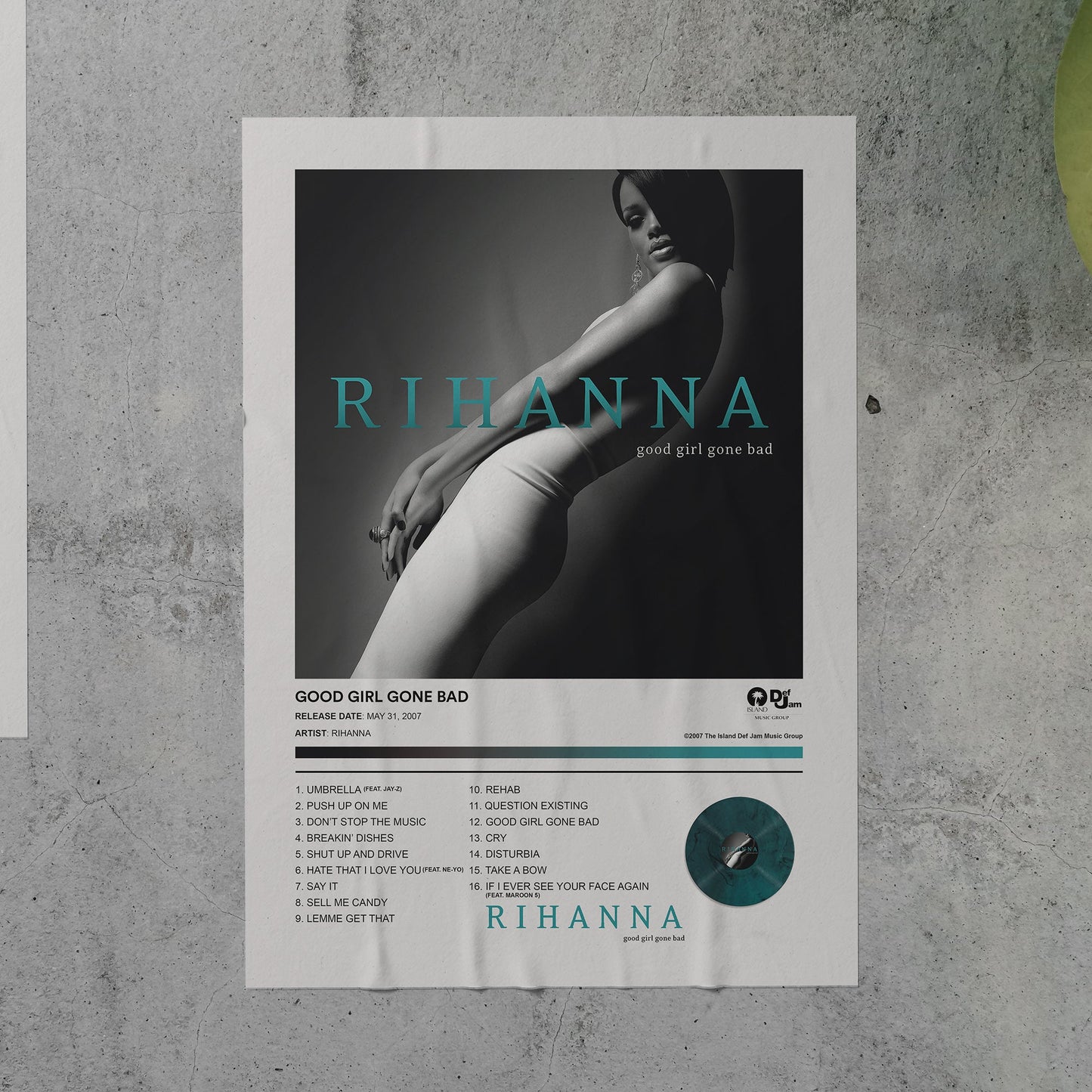 Rihanna GOOD GIRL GONE BAD Album Poster