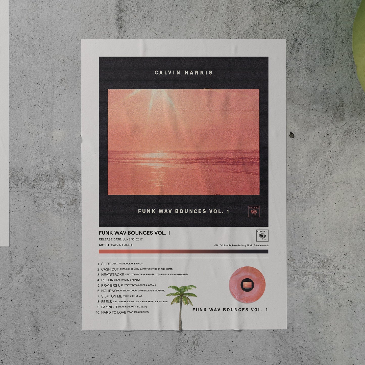 Calvin Harris FUNK WAV BOUNCES VOL.1 Album Poster