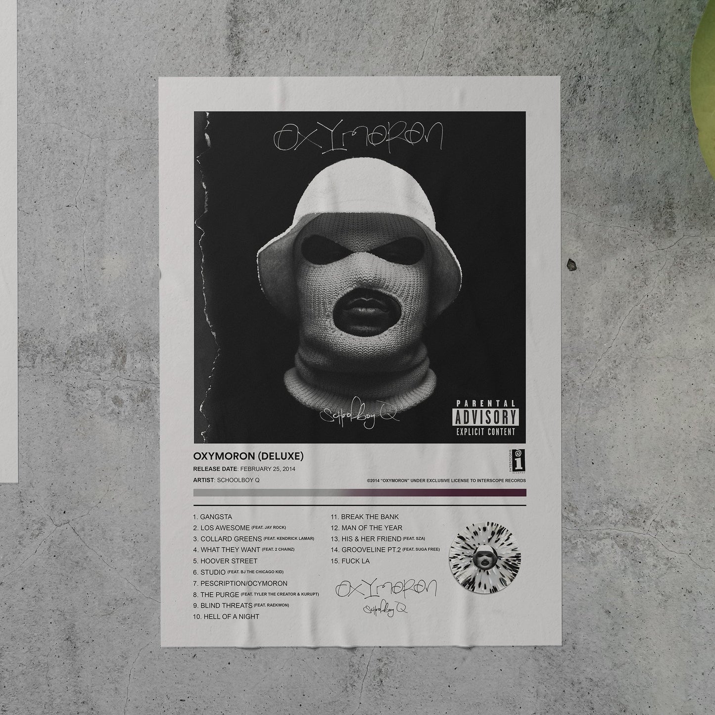 ScHoolboy Q (OXYMORON) Album Poster
