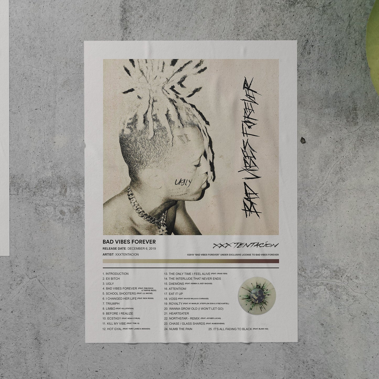 XXXTENTACION BAD VIBES FOREVER Album Poster