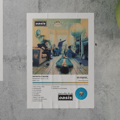 Oasis DEFINITELY MAYBE Album Poster