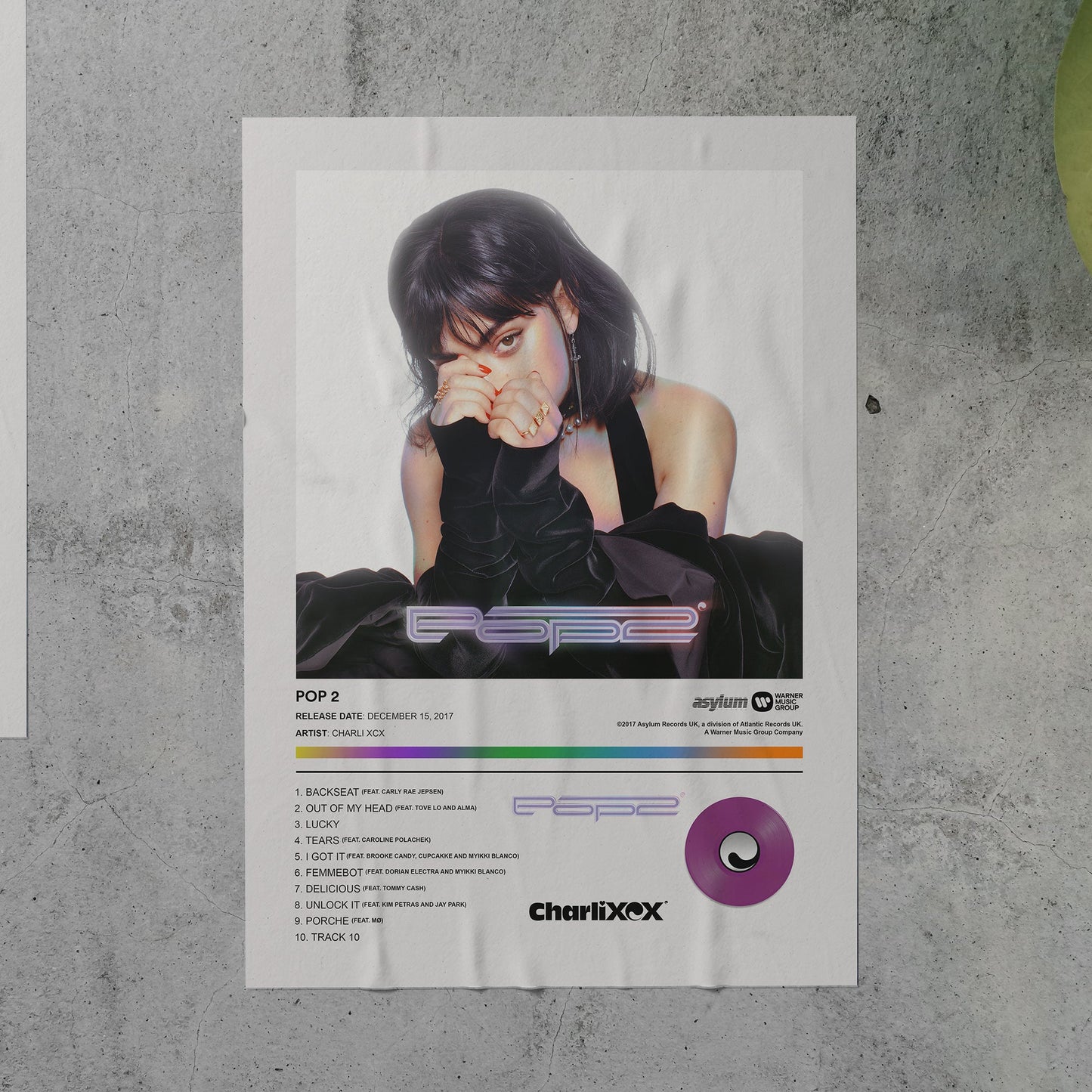 Charli XCX POP 2 Album Poster