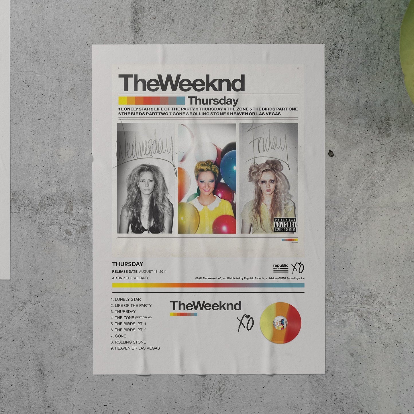 The Weeknd THURSDAY Album Poster