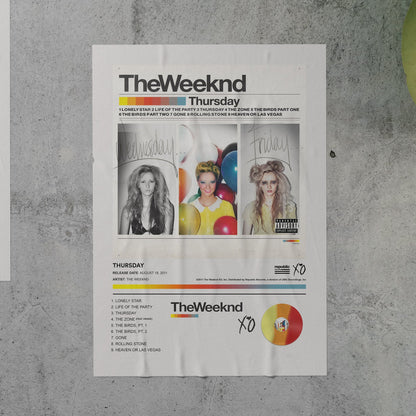 The Weeknd THURSDAY Album Poster