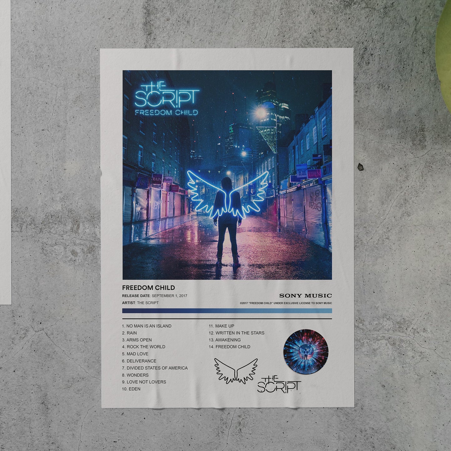 The Script FREEDOM CHILD Album Poster