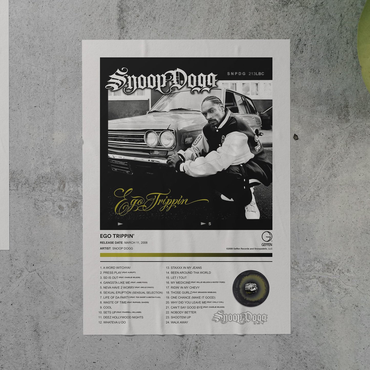 Snoop Dogg EGO TRIPPIN' Album Poster