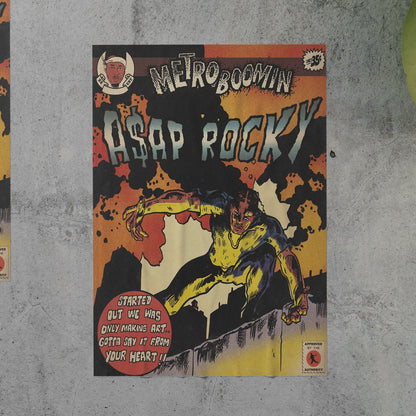 Metro Boomin HEROES & VILLAINS (ASAP Rocky) Poster