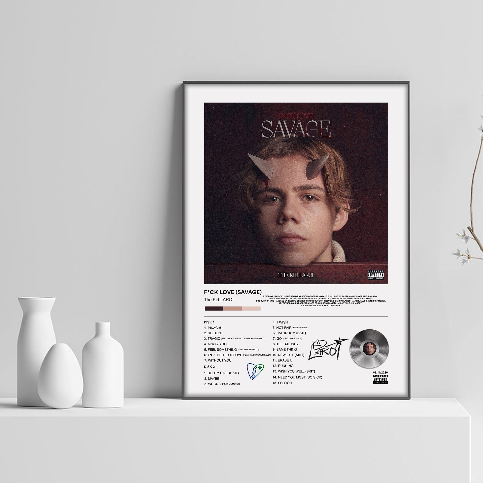 The Kid LAROI F*CK LOVE (Savage) Album Poster - rsdesignstudio